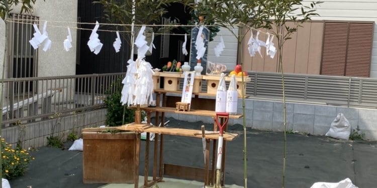 地鎮祭に出席しました。